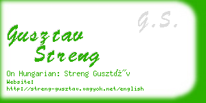 gusztav streng business card